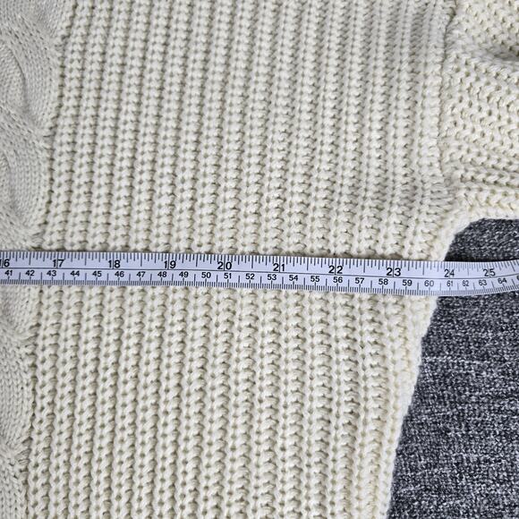NWT Fashion Nova Kelly Sweater Mini Dress Cream Size 2X Cable Knit - Picture 7 of 8